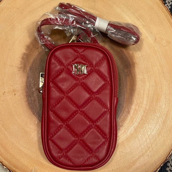 NWT badly Mishka, vegan leather in brick red phone case with wallet pocke… - Picture 7 of 10